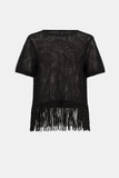 Black Crochet Fringe Top <span>262928<span>