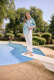 White Lace Trim Trousers <span>262938<span>