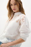 White Lace Long Sleeve Shirt <span>262952<span>