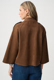 Brown 3/4 length sleeve Suede Jacket <span>263000<span>