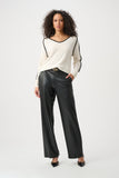 Black Wide Leg Faux Leather Trousers <span>263063<span>