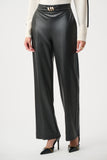 Black Wide Leg Faux Leather Trousers <span>263063<span>