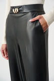 Black Wide Leg Faux Leather Trousers <span>263063<span>