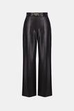 Black Wide Leg Faux Leather Trousers <span>263063<span>