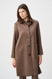 Brown Faux Suede Coat <span>263146<span>