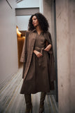 Brown Faux Suede Coat <span>263146<span>