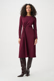 Plum Gathered Midi Dress <span>263178<span>