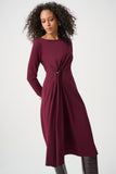 Plum Gathered Midi Dress <span>263178<span>