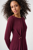 Plum Gathered Midi Dress <span>263178<span>
