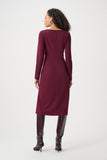 Plum Gathered Midi Dress <span>263178<span>