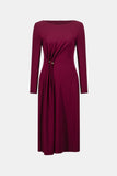 Plum Gathered Midi Dress <span>263178<span>