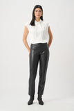 Black Faux Leather Slim Trouser <span>263232<span>