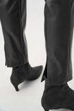 Black Faux Leather Slim Trouser <span>263232<span>