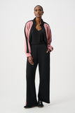 SPORT Black Jersey Track Pant With Pink Stripe <span>263622<span>