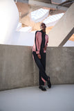 SPORT Black Jersey Track Pant With Pink Stripe <span>263622<span>