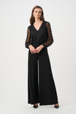 Embroidered Black Long Sleeve Jumpsuit <span>263723<span>