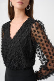 Embroidered Black Long Sleeve Jumpsuit <span>263723<span>