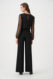 Embroidered Black Long Sleeve Jumpsuit <span>263723<span>