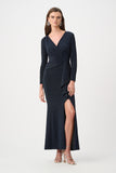 Navy Lurex Maxi Dress <span>263735<span>