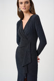 Navy Lurex Maxi Dress <span>263735<span>