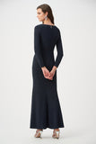 Navy Lurex Maxi Dress <span>263735<span>