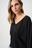 Black Fringe Knit Sweater <span>263939<span>