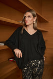 Black Fringe Knit Sweater <span>263939<span>