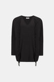 Black Fringe Knit Sweater <span>263939<span>