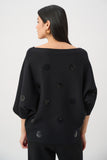 Black Sequin Knit Sweater <span>263942<span>
