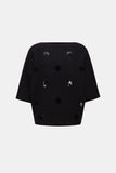Black Sequin Knit Sweater <span>263942<span>
