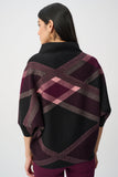 Short Sleeve Check Knit Sweater <span>263947<span>