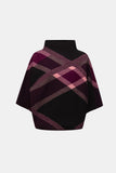 Short Sleeve Check Knit Sweater <span>263947<span>