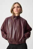 Faux Leather Batwing Jacket <span>263971<span>