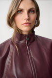 Faux Leather Batwing Jacket <span>263971<span>