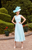 Aqua Pleated Long Dress With Beading Was £559 Now <span>29809<span>