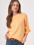 Scalloped Neckline Cotton Sweater <span>400919<span>