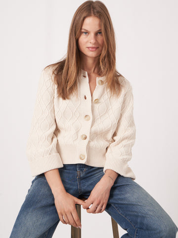 Cotton Knitted Jacket <span>400925<span>