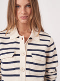 Stripe Knit Cotton Jacket <span>400931<span>