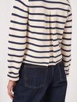 Stripe Knit Cotton Jacket <span>400931<span>