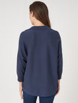 Loose Fit Cotton Collared Sweater <span>400976<span>
