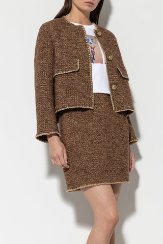 Autumn Vibes Hazelnut Tweed Chanel Style Jacket <span>408285<span>