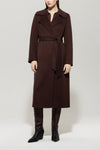 Autumn Glow Chocolate Wool Coat <span>428906<span>