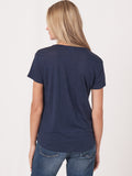 Linen V-Neck T-Shirt <span>500182<span>