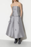 Grey Evolution Taffeta Aline Structured Skirt <span>508253<span>