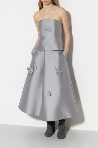 Grey Evolution Taffeta Aline Structured Skirt <span>508253<span>