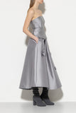 Grey Evolution Taffeta Aline Structured Skirt <span>508253<span>