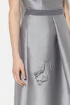 Grey Evolution Taffeta Aline Structured Skirt <span>508253<span>