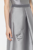 Grey Evolution Taffeta Aline Structured Skirt <span>508253<span>