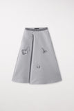 Grey Evolution Taffeta Aline Structured Skirt <span>508253<span>