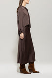 Autumn Glow Chocolate Satin Skirt <span>528294<span>